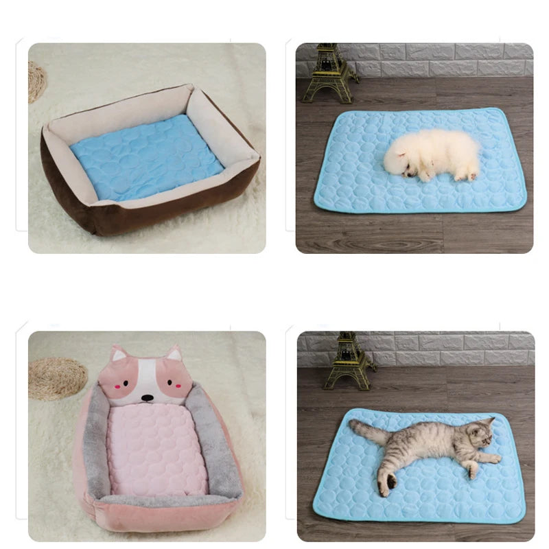 Dog Cooling Mat Summer Pad Pet Mat Bed for Dogs Cat Blanket Sofa Breathable