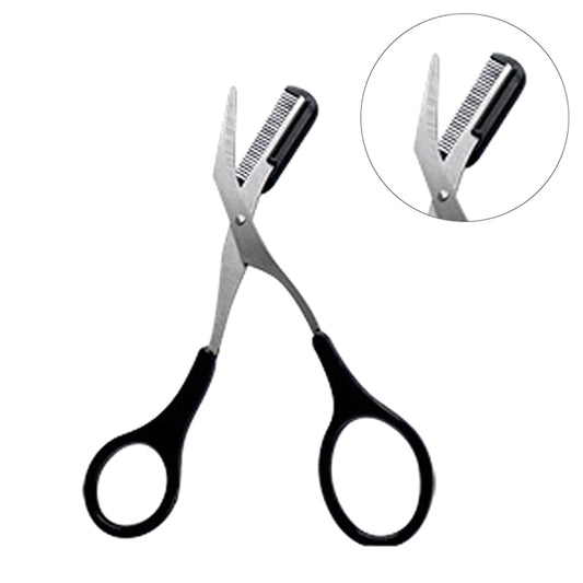 Eyebrow Trimmer Scissor with Comb Female Male Eyebrow Eyelash Scissors Safety Stainless Steel