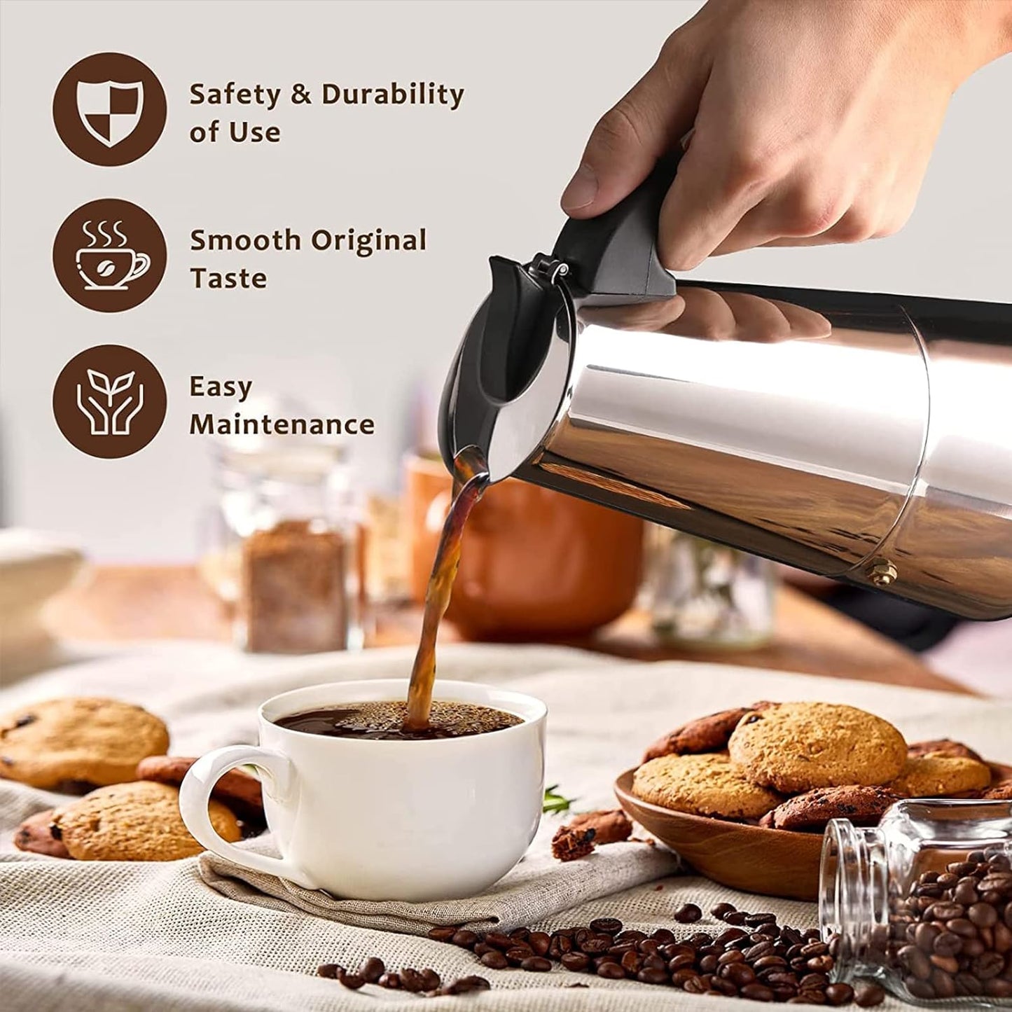 Cups Moka Pot Caffe Machine Espresso Cups Coffee Makers Latte Percolator Stove Top Moka Coffee Maker