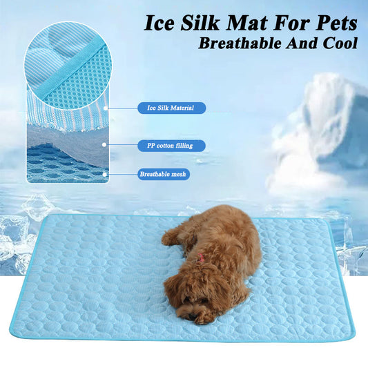 Dog Cooling Mat Summer Pad Pet Mat Bed for Dogs Cat Blanket Sofa Breathable