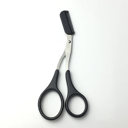 Eyebrow Trimmer Scissor with Comb Female Male Eyebrow Eyelash Scissors Safety Stainless Steel