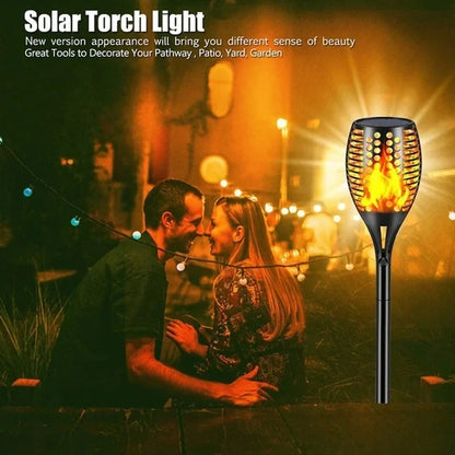 4 Pcs Solar Flame Lights Torch Flickering Light Waterproof Garden Decoration Outdoor Lawn Tiki Led Path Yard Patio Floor Lamp