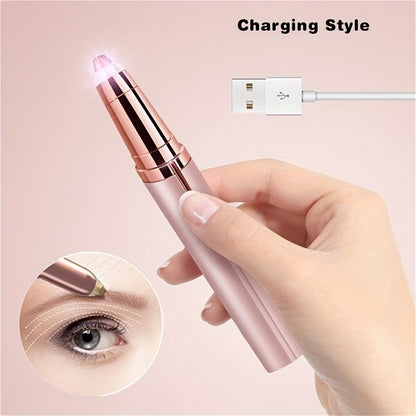 Women's Electric Eyebrow Trimmer Safety Hair Remover USB Rechargeable Mini Shaver Facial Hair Removal Beauty Trimmer