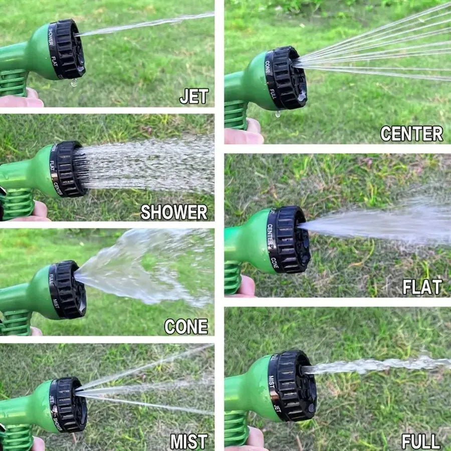 25ft Expandable Magic Hose, High-Pressure Car Wash, 7Water Spraying Functions, Water Gun, Home Garden Watering Hose